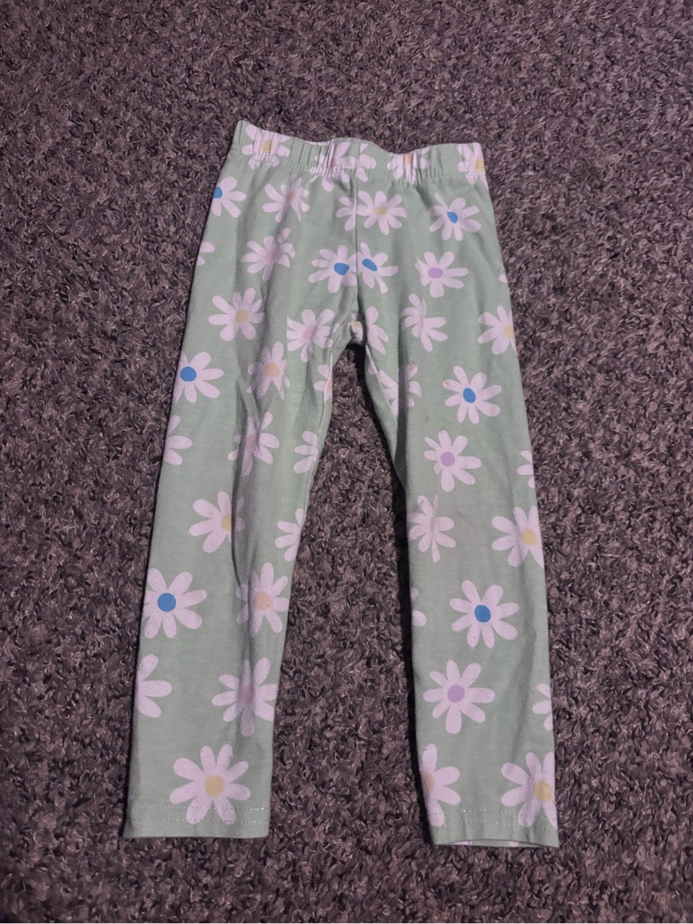 Freestyle Revolution Mint Green Daisy Leggings with Pastel Accents